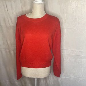 Cropped Knit H&M Sweater Bright Red